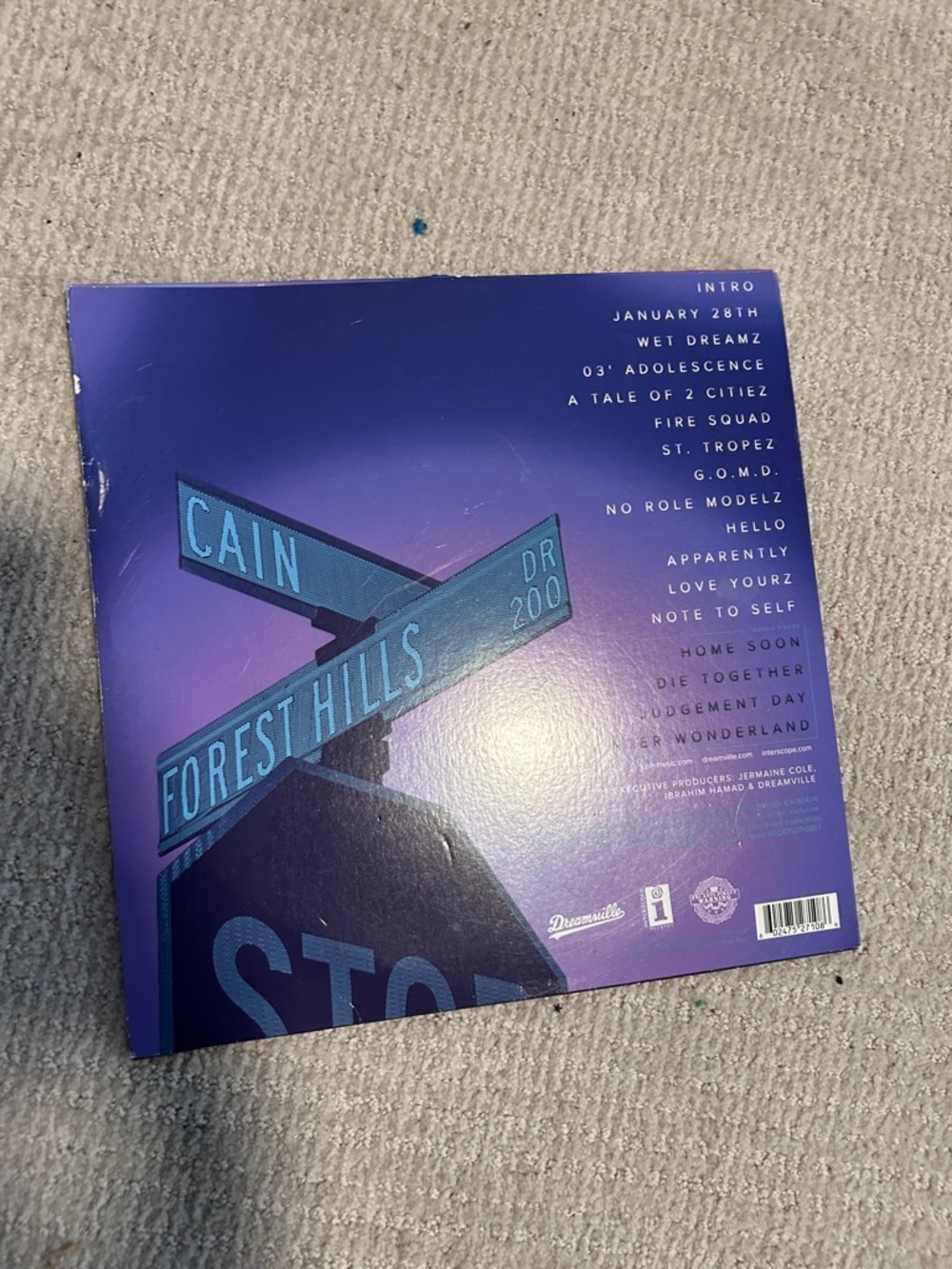 J. Cole – 2014 Forest Hills Drive Blue Vinyl LP (Colored Pressing) – Used - Picture 2 of 5
